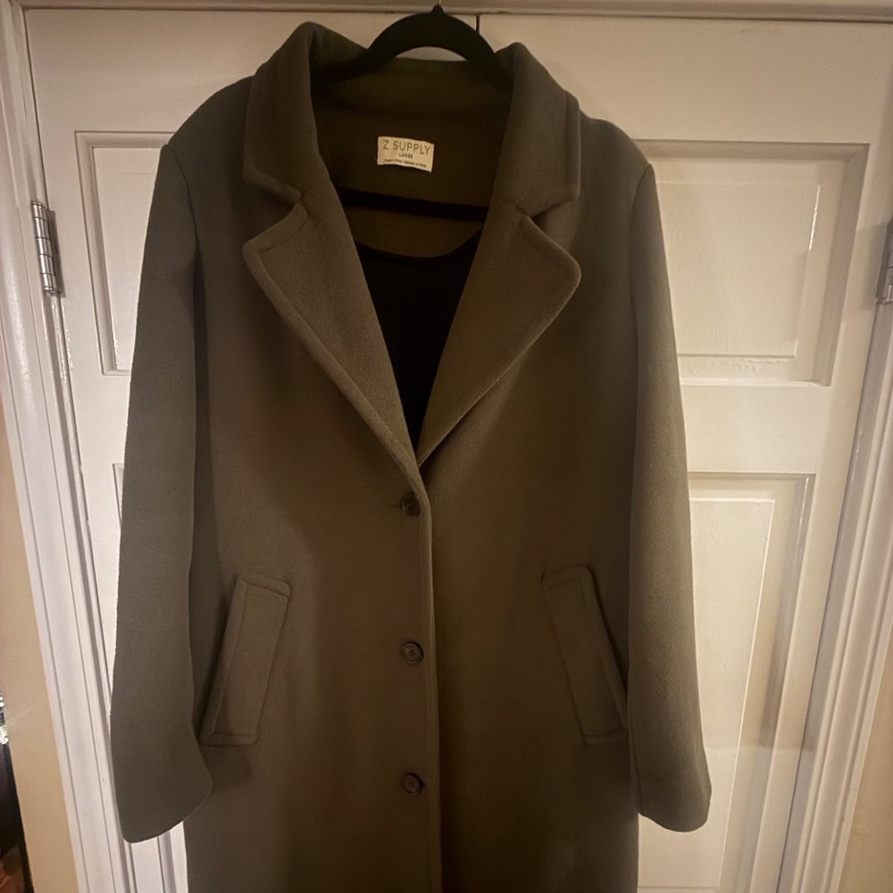 Z Supply Olive Trench Coat